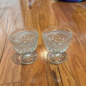2 Vintage Anchor Hocking Sherbet Dishes
